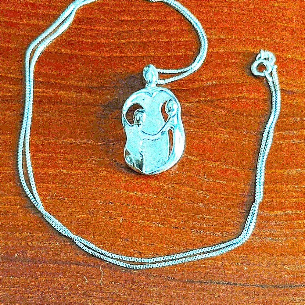 Mother and children pendant sterling silver